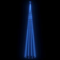 vidaXL Коледна елха конус, 752 сини LED, декорация, 160x500 см