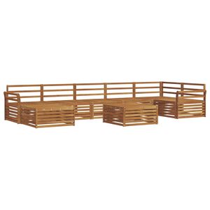 vidaXL Комплект дивани за открито 8 pcs Естествен