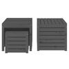 vidaXL Комплект градински кутии от 4 части, сиви, масивно дърво бор