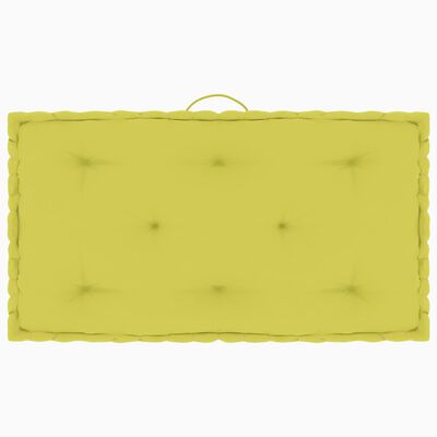 vidaXL Палетни възглавници за под, 7 бр, памук, ябълковозелени
