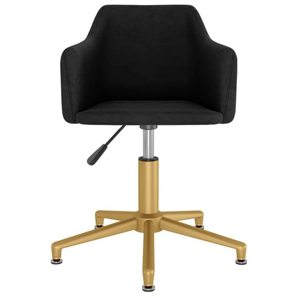 vidaXL Въртящи трапезни столове, 2 бр, черни, кадифе