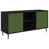 vidaXL ТВ шкаф GELEEN 102 x 33 x 51 см Черен дъб Инженерна дървесина