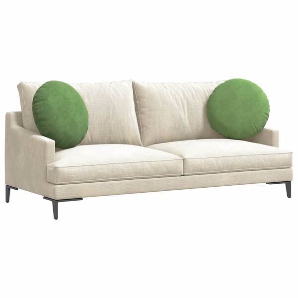 vidaXL Възглавници за седалки 2 pcs Светло зелено &Oslash; 40 x 13 см Кадифе