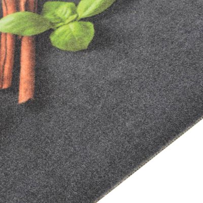 vidaXL Кухненско килимче, миещо, подправки, 45x150 см, кадифе