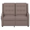 vidaXL 2-местен масажен реклайнер, таупе, текстил