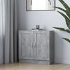 vidaXL Шкаф за книги, бетонно сив, 82,5x30,5x80 см, инженерно дърво