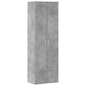 vidaXL Висок шкаф, бетонно сив, 60x35x180 см, инженерно дърво