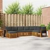 vidaXL Комплект секционен диван 8 pcs Натурален и Антрацит