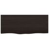 vidaXL Стенен рафт тъмнокафяв 100x40x(2-6) см обработен масивен дъб