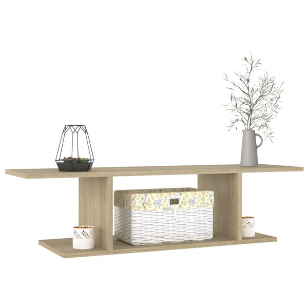 vidaXL ТВ шкаф за стенен монтаж, дъб сонома, 103x30x26,5 см