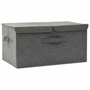 vidaXL Кутия за съхранение, текстил, 50x30x25 см, антрацит