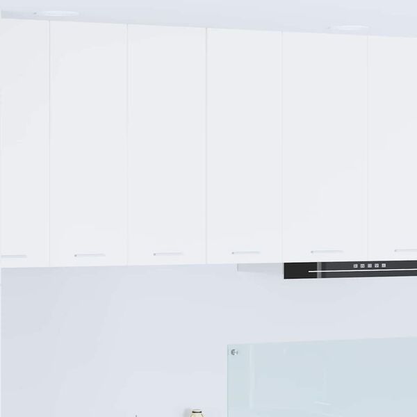 vidaXL Висящ шкаф със съхранение Бяло 30 x 31 x 80 см Инженерно дърво