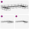 vidaXL Комплект дивани за открито 10 pcs Естествен