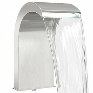vidaXL Водопад за басейн с LED Неръждаема стомана 304 45 x 30 x 65 см