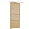 vidaXL Преплъзваща се врата 93 x 211 cm Инженерна дървесина