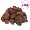 vidaXL Вулканични камъни 25 кг червени 5-8 см