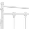 vidaXL Рамка за легло, разтегателен диван, бяла, метал, 90x200 см