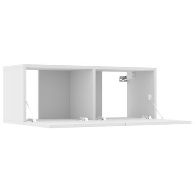 vidaXL ТВ шкафове, 2 бр, бели, 80x30x30 см, инженерно дърво