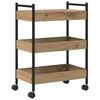 vidaXL Кухненска количка Дъб 50 x 30 x 70 см Инженерна дървесина