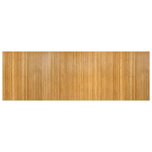 vidaXL Килим, правоъгълен, натурален, 100x300 см, бамбук