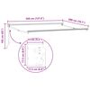 vidaXL Ръчна разтегателна рамка за сенник Бял 3,5 x 2 m Алуминий