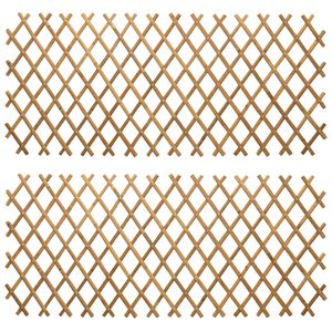 vidaXL Разширяема решетъчна ограда 2 бр. 100 x 105 см Бамбук