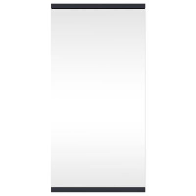 vidaXL Ъглов шкаф с огледало за баня сив 30x24x60 см