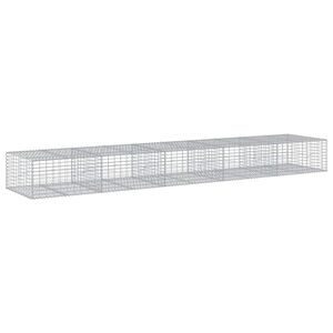 vidaXL Габионна кошница с покритие, 500x100x50 см, поцинковано желязо
