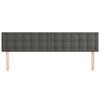 vidaXL Табла за легло, тъмносива, 200x5x78/88 см, кадифе