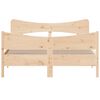 vidaXL Рамка за легло без матрак, 135x190 см, масивна чамова дървесина