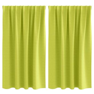 vidaXL Завеси за затъмняване с пръстени 2 pcs Зелен 140 x 140 cm