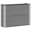 vidaXL Градинска повдигната леха Сиво 100 x 30 x 72 см WPC и алуминий