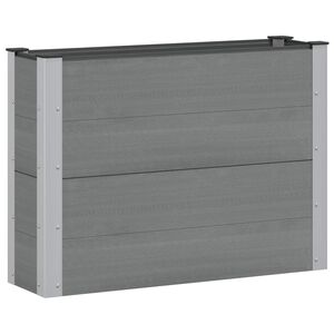 vidaXL Градинска повдигната леха Сиво 100 x 30 x 72 см WPC и алуминий