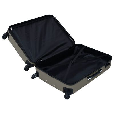 vidaXL Комплект твърди куфари с колелца, 2 бр, антрацит, ABS