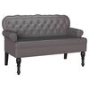 vidaXL Пейка Честърфилд Сив 119,5 x 64,5 x 75 см Изкуствена