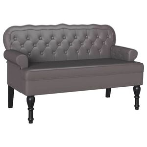 vidaXL Пейка Честърфилд Сив 119,5 x 64,5 x 75 см Изкуствена