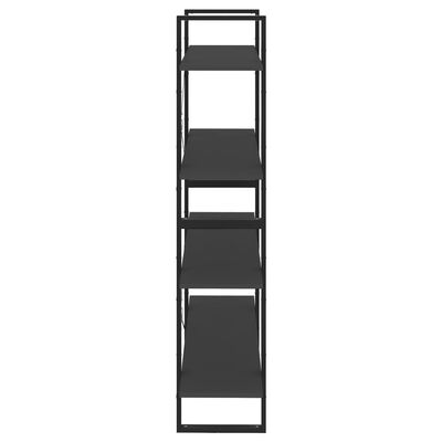 vidaXL 4-етажна библиотека, сива, 100x30x140 см, ПДЧ