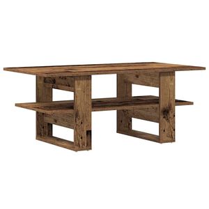 vidaXL Кафе маса, старо дърво, 102x55x42 см, инженерно дърво