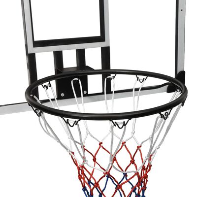 vidaXL Баскетболно табло, прозрачно, 90x60x2,5 см, поликарбонат