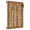 vidaXL Градинска врата 85 x 125 cm Прахово покритие стомана С ключалка