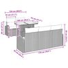 vidaXL Градински Софа Комплект 6 pcs Светлосиво Полипропилен Ратан