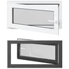 vidaXL Прозорец за мазе RISOR 100 x 50 cm PVC и стъкло Антрацит