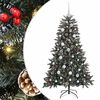 vidaXL С изкуствено коледно дърво с 150 LED светодиода Зелен 120 cm