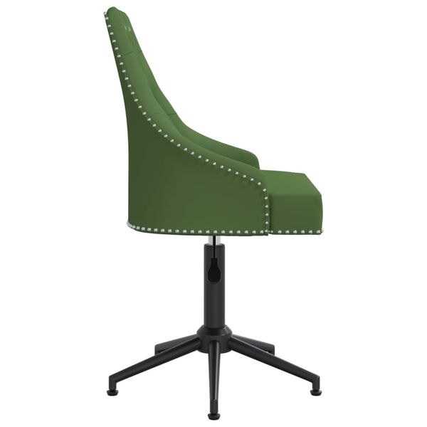 vidaXL Въртящи се трапезни столове, 2 бр, тъмнозелени, кадифе