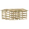 vidaXL Перголи с покриви 4 бр 100x90x100 см импрегнирано борово дърво