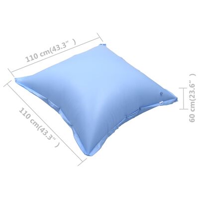 vidaXL Надуваеми възглавници за покривало на надземен басейн 10 бр PVC