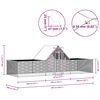 vidaXL Птичарник, 6x2x2 м, поцинкована стомана