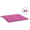 vidaXL Възглавници за градински столове 6 бр розови 50x50x4 см текстил