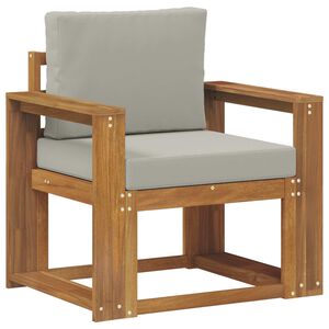 vidaXL Външен диван Солидно акациево дърво и полиестер