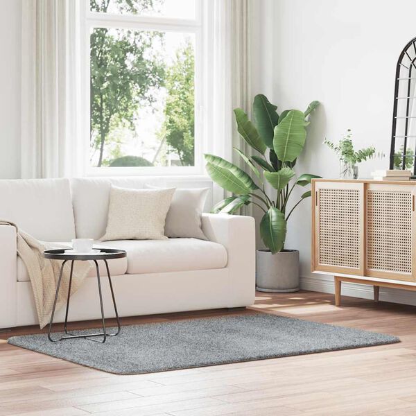 vidaXL Шаги килим с дълъг косъм, NAVARRA, светлосив, 120x170 см